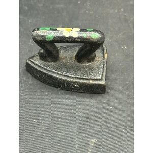 Vintage Cast‎ Iron Hand Painted Folk Art Miniature Iron